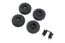 Batrazzi 0.9" Wheel & Tire Set with FCX24M Brass Center Skid Plate Mount