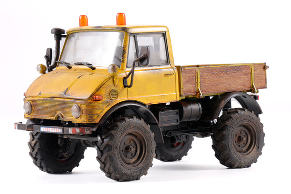 FMS 1/24 FCX24 Unimog 421 Yellow Rusted Mod RTR