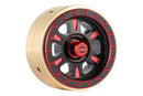 BATRAZZI 1.0” Rogue Beadlock Wheels Black with bold red accents (2pcs)