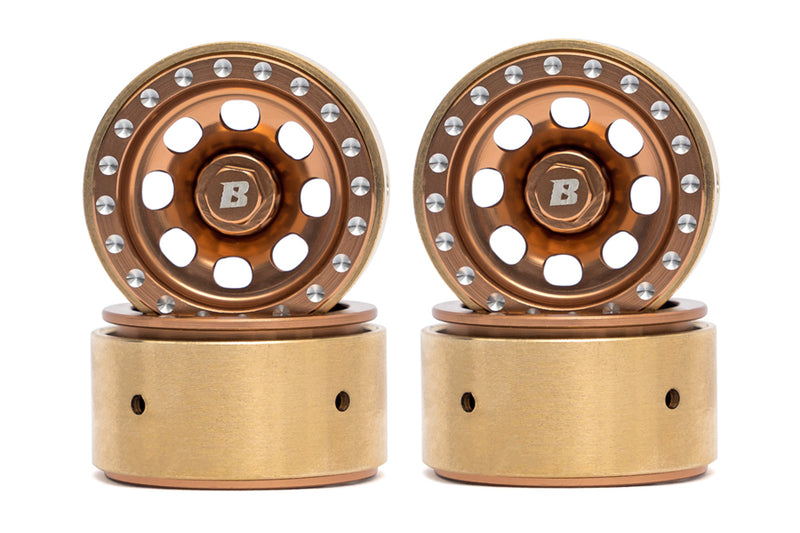 BATRAZZI Aluminum 1.0" D-Hole Beadlock Wheels Gold (4pcs)