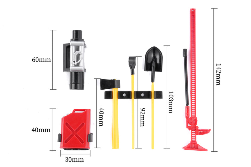 Plastic Decoration Tool Set for Scale RC Cars (6pcs)
