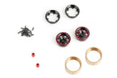 BATRAZZI 1.0” Rogue Beadlock Wheels Black with bold red accents (2pcs)