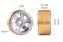BATRAZZI Aluminum 0.7" Broadside 8-Lug Beadlock Wheels for Axial SCX30 (4pcs)