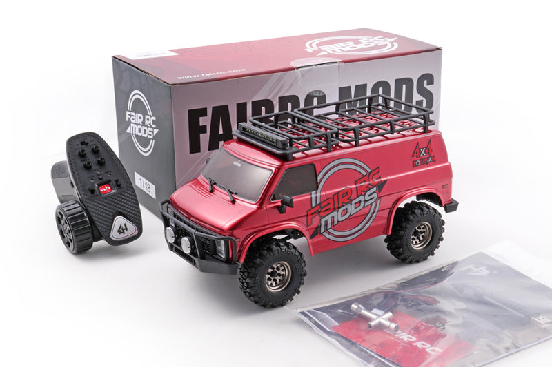 FairRC 1/18 CR18P EVO-V2 Rock Van Red Mod RTR