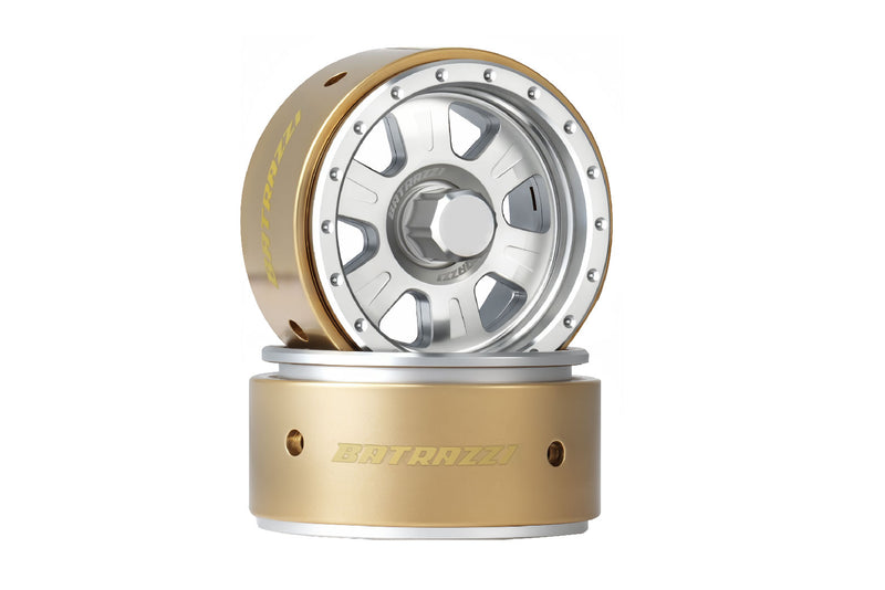 BATRAZZI Aluminum 1.2" Rogue Beadlock Wheels Silver (2pcs)