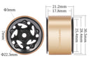 BATRAZZI Aluminum 1.0” Stellar Racing Beadlock Wheels Black (4 pcs)