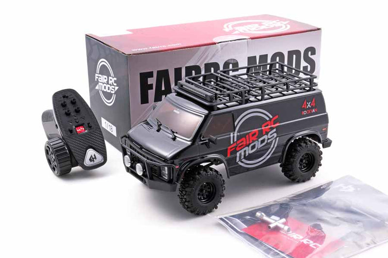 FairRC 1/18 CR18P EVO-V2 Rock Van Black Mod RTR
