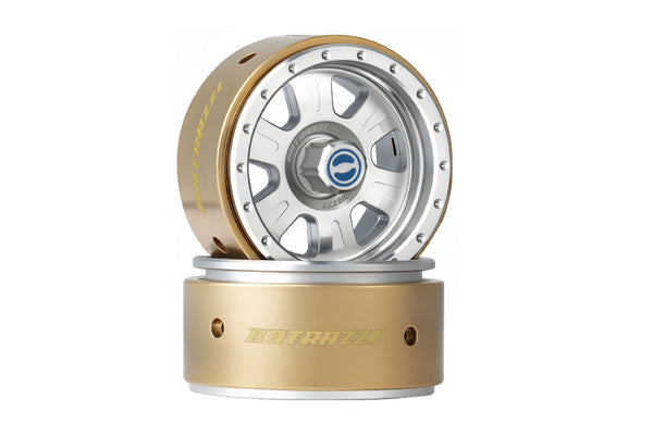 BATRAZZI Aluminum 1.2" Rogue Beadlock Wheels Silver (2pcs)