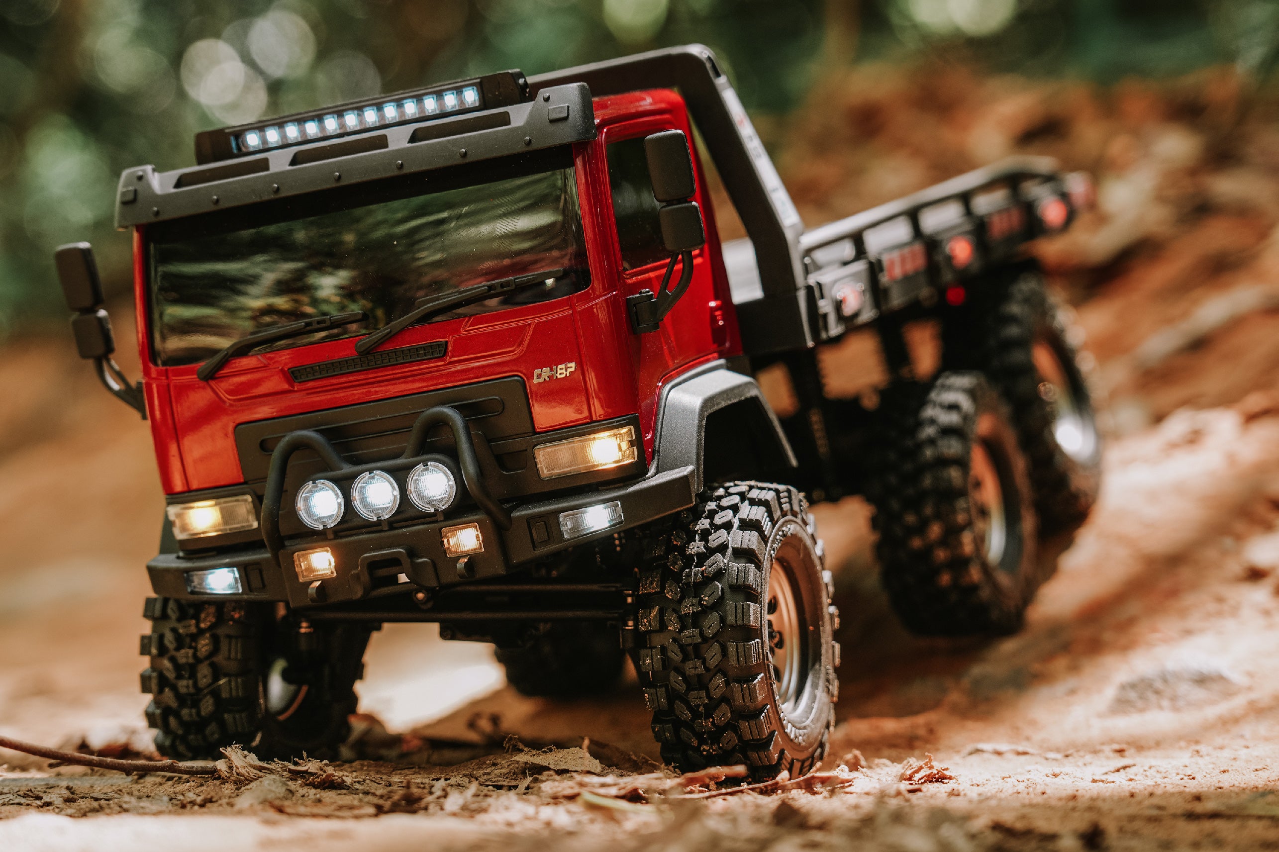 FairRC 1/18 CR18P ARKTOS 6x6 Flatbed Red Mod RTR RC Truck