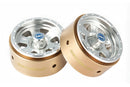BATRAZZI Aluminum 1.2" Rogue Beadlock Wheels Silver (2pcs)