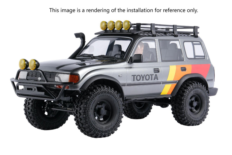 FairRC 3D-Printed Front Bumper with Simulated Lights for FCX10 LC80