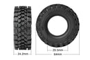 BATRAZZI 64*23.5mm Outrider ZR 1.2” M/T Tires (4pcs)