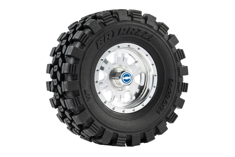 BATRAZZI Aluminum 1.2" Rogue Beadlock Wheels Silver (2pcs)