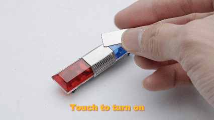 Police Car LED Lightbar Decoration Set (70×15×15mm)