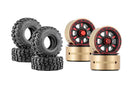 Wheel & Tire Combo for FCX18 II Ford Bronco (Black Color) RC Car (4pcs)