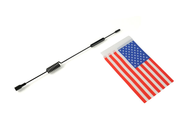 Metal Antenna with National Flag Simulation Decoration Accessories for 1/10 RC Crawler