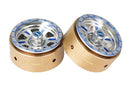 BATRAZZI Aluminum 1.2" Rogue Beadlock Wheels Silver with bold blue accents (2pcs)