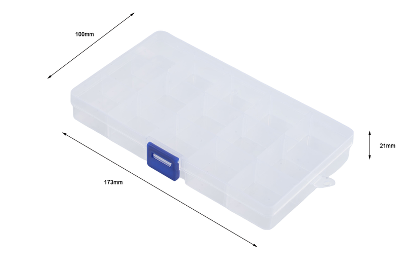 Screw Pvc Box 15 Slot Plastic Screw Storage Box (2 pack set)