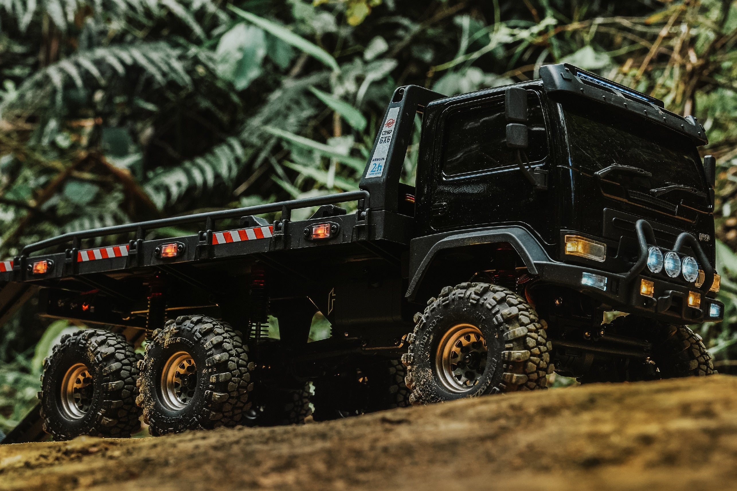 FairRC 1/18 CR18P ARKTOS 6x6 Flatbed Black Mod RTR RC Truck