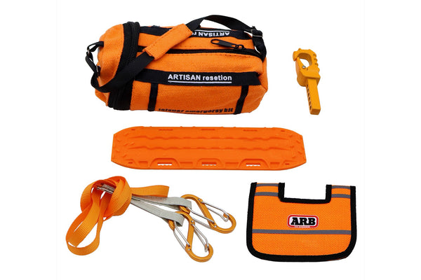 RC Simulation First Aid Kit – Recovery Board, Rescue Rope, Rescue Hook, Cable Flag for 1/10 & 1/12 RC Crawler