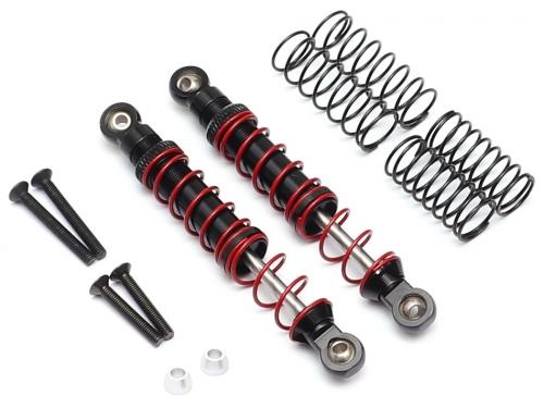 Boom Racing Rear Aluminum Double Spring Shocks 80mm w/ Optional Soft Springs (2) for BRX01