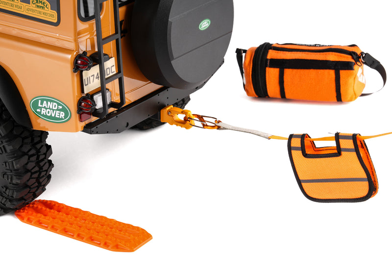 RC Simulation First Aid Kit – Recovery Board, Rescue Rope, Rescue Hook, Cable Flag for 1/10 & 1/12 RC Crawler