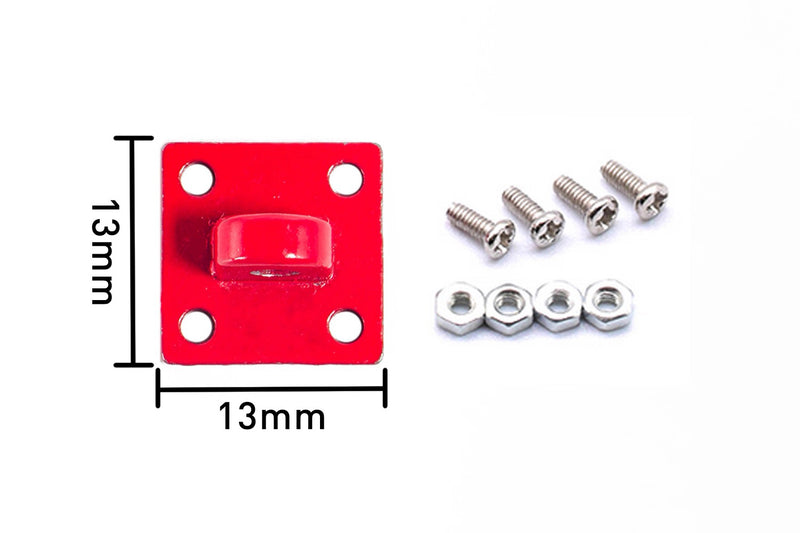 Metal Antenna with National Flag Simulation Decoration Accessories for 1/10 RC Crawler
