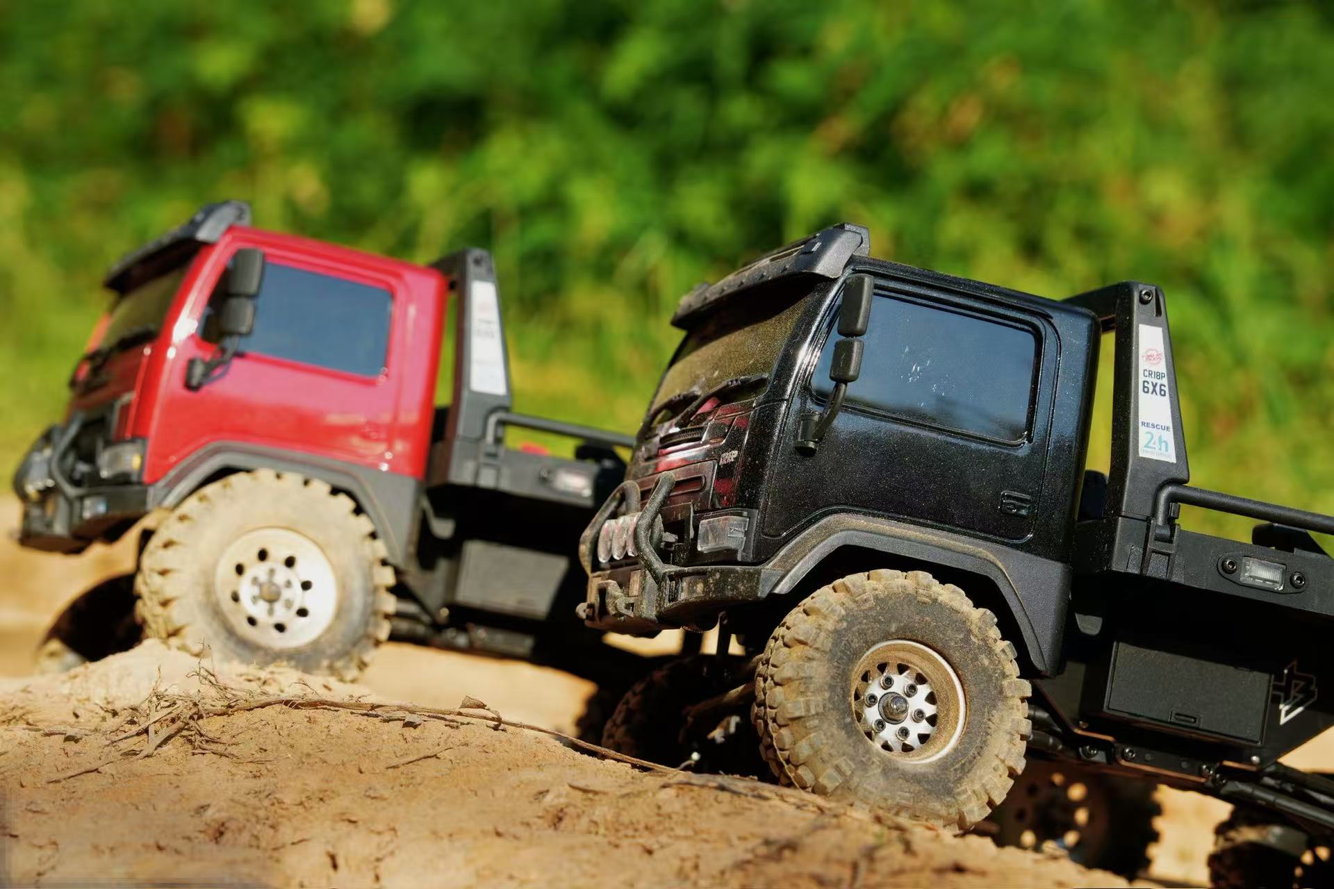 FairRC 1/18 CR18P ARKTOS 6x6 Flatbed Black Mod RTR RC Truck