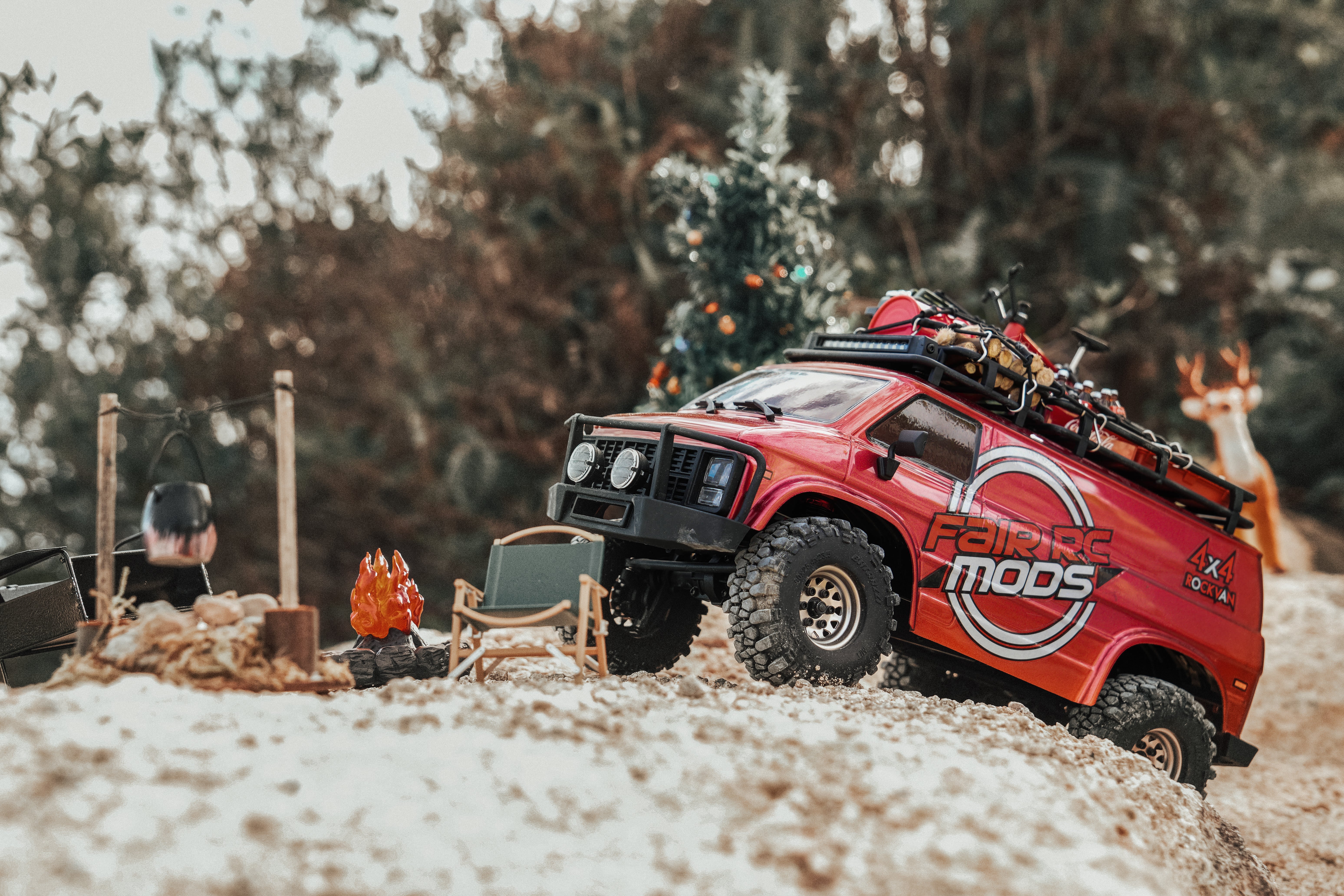 FairRC 1/18 CR18P EVO-V2 Rock Van Red Mod RTR