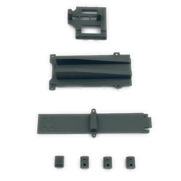 Terranaut Shift Servo Mount & Body Mounting Parts, Grey&Green