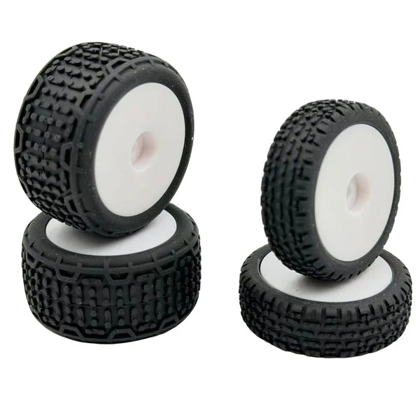 Hobby Plus 1/24 Speck-B Front/Rear Tire Set ( White )