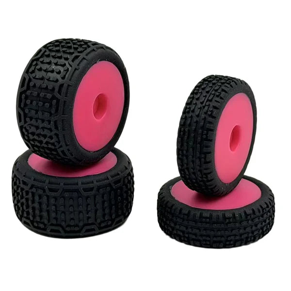 Hobby Plus 1/24 Speck-B Front/Rear Tire Set ( Pink  )