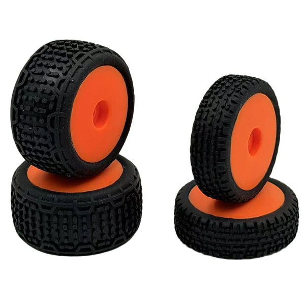 Hobby Plus 1/24 Speck-B Front/Rear Tire Set ( Orange  )