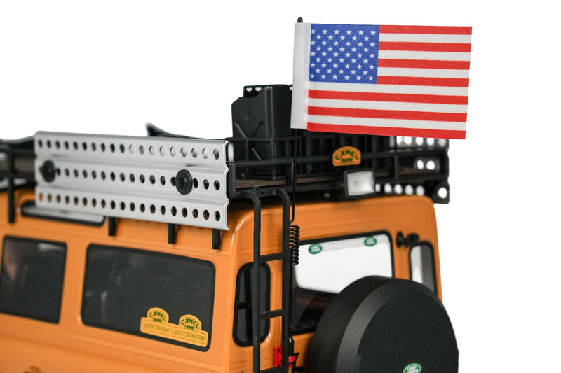 Metal Antenna with National Flag Simulation Decoration Accessories for 1/10 RC Crawler