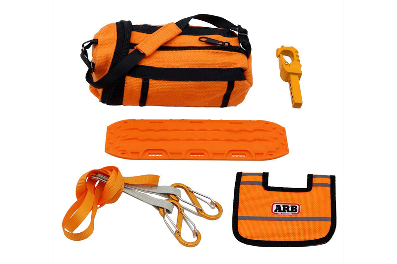 RC Simulation First Aid Kit – Recovery Board, Rescue Rope, Rescue Hook, Cable Flag for 1/10 & 1/12 RC Crawler