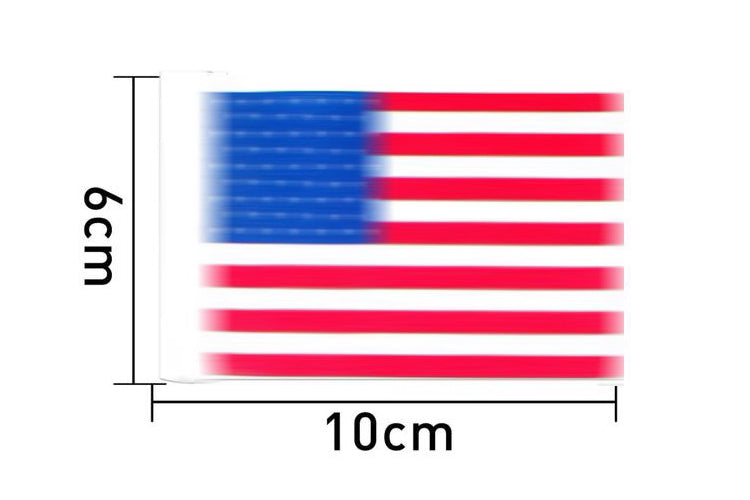 Metal Antenna with National Flag Simulation Decoration Accessories for 1/10 RC Crawler