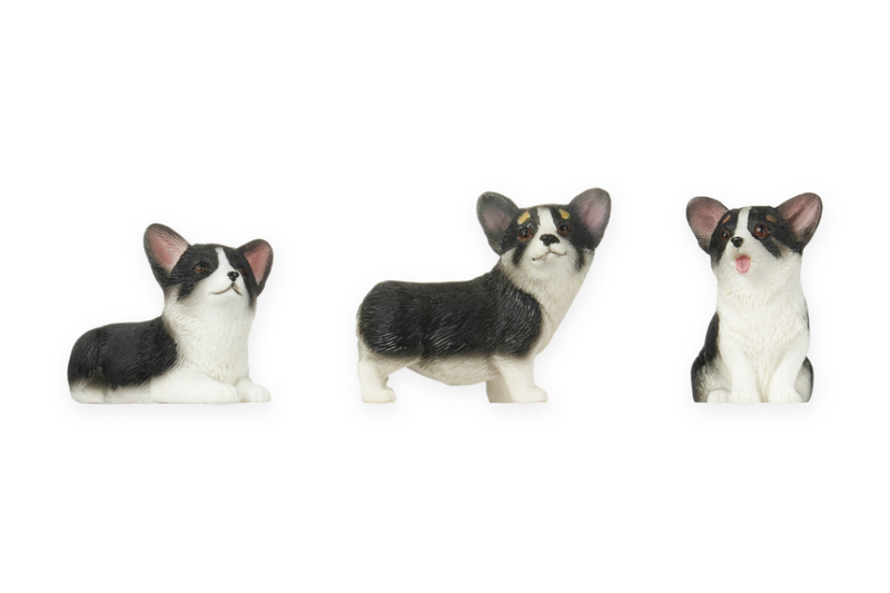 Mini Simulation Corgi Decoration for 1/18 & 1/24 RC Cars (Black)