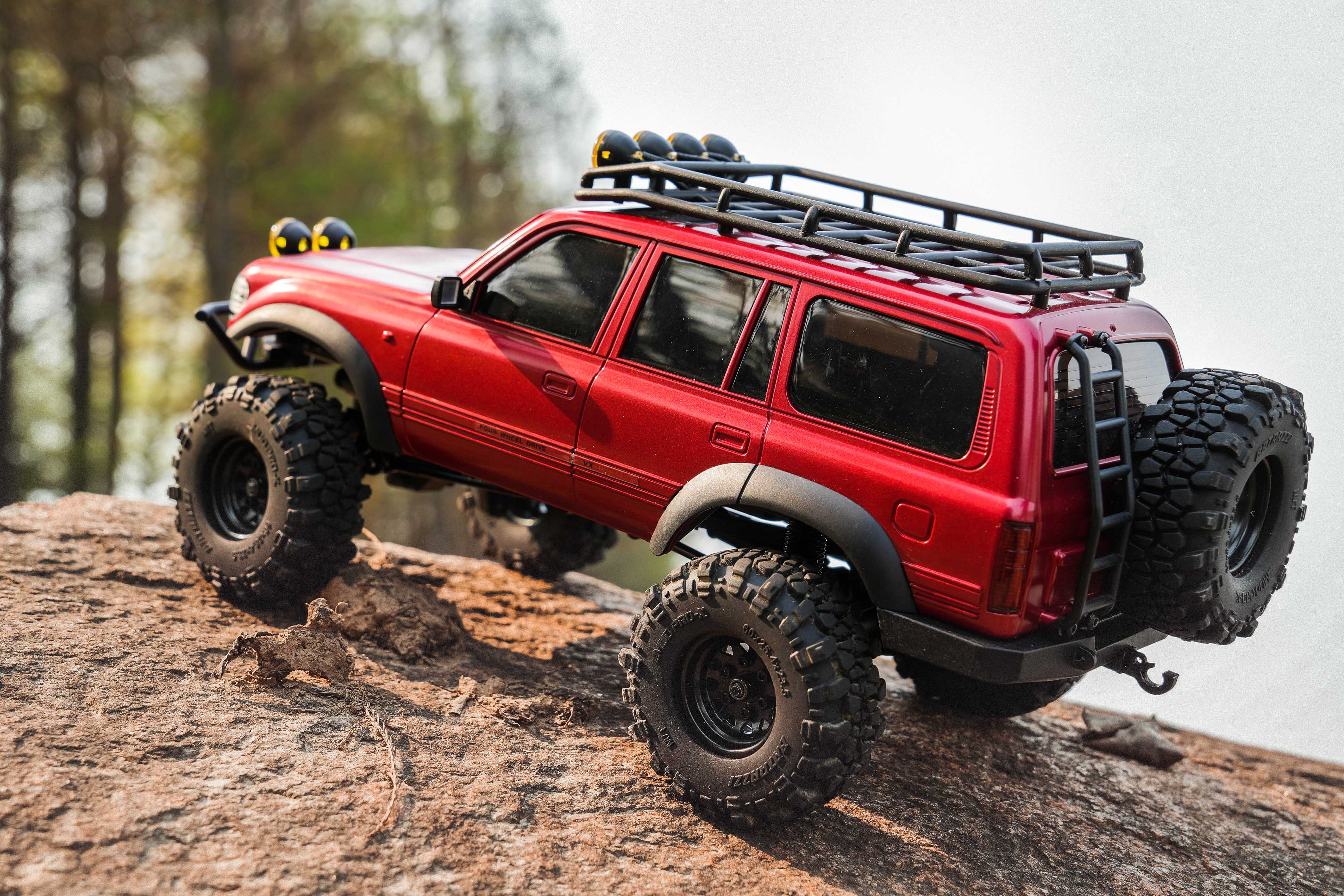 FairRC 1/18 FCX18S LC80 S Red and Brushless Mod RTR RC Crawler