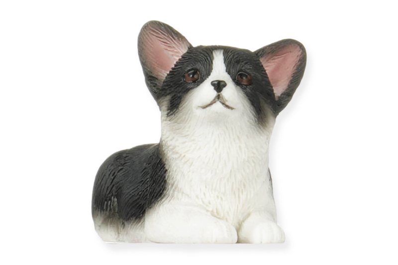 Mini Simulation Corgi Decoration for 1/18 & 1/24 RC Cars (Black)