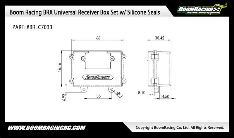 Boom Racing BRX Universal Receiver Box Set w/ Silicone Seals for BRX01