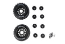 Tire and Plastic Wheel Sets for 1/10 Monster Trucks (2PCS)