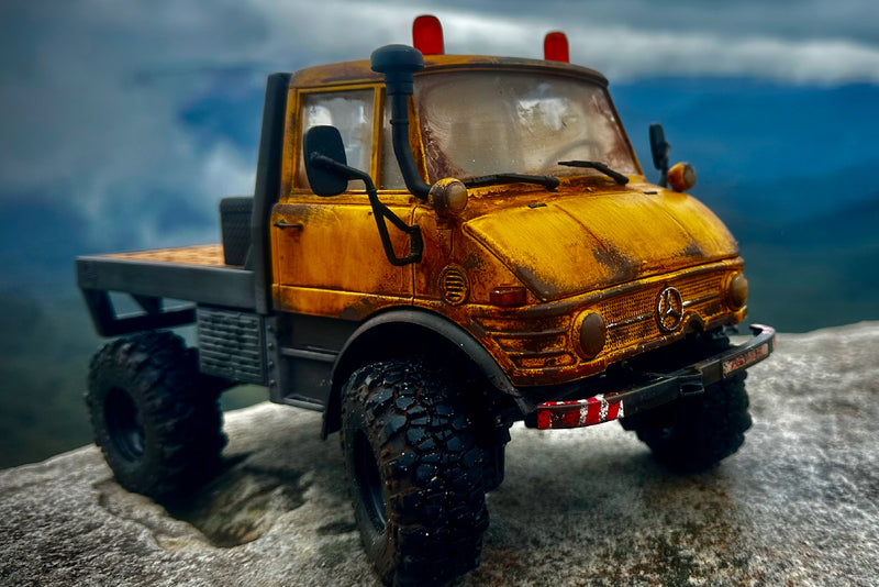 FairRC 1/24 FCX24 Woodlander Yellow Rusted Mod RTR RC Truck