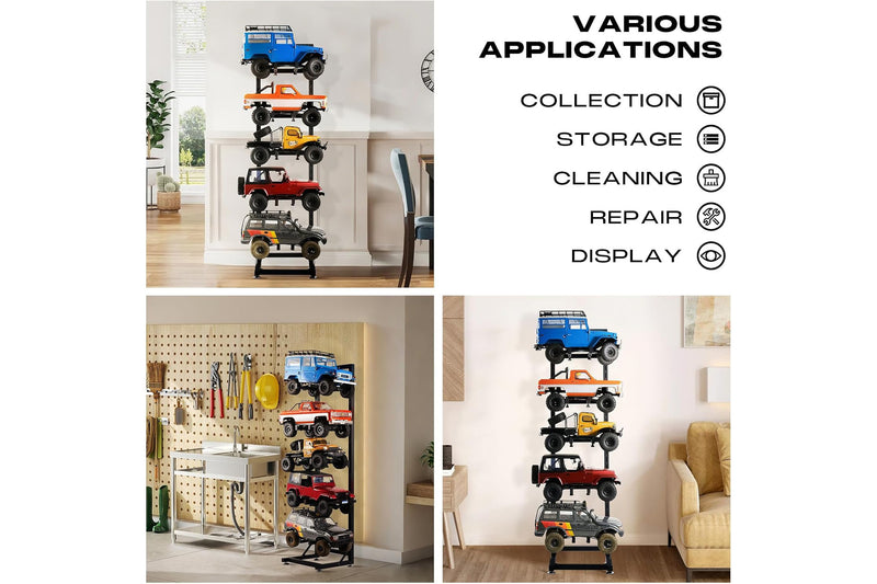 Durable Display Storage Rack for 1/6 1/10 Scale RC Cars