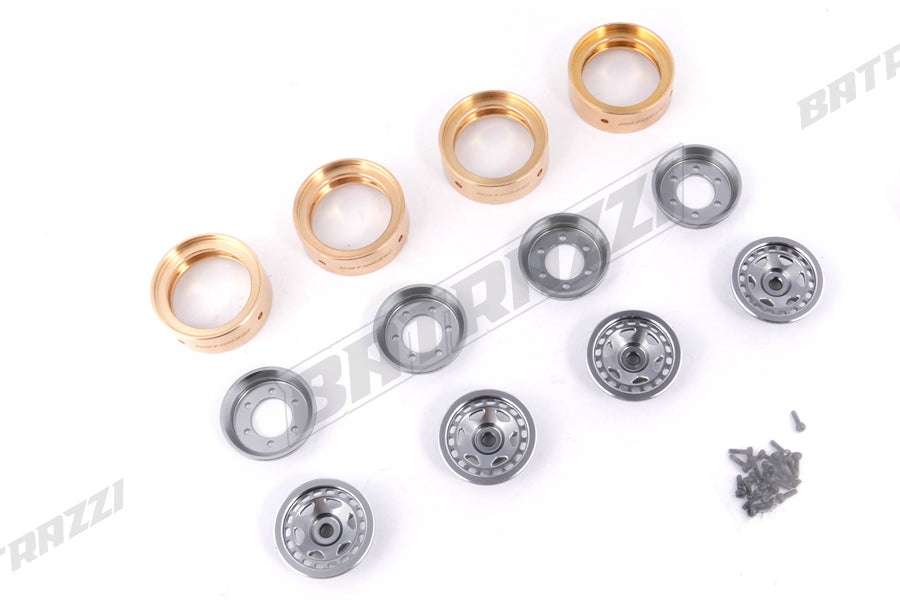 BATRAZZI Aluminum 0.8” Sheriff Beadlock Wheels (4pcs)
