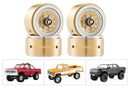 BATRAZZI Aluminum 1.0” Revolver Beadlock Wheels 4pcs (Silver / Black / Silver & Gold)