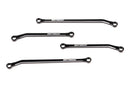 BATRAZZI Aluminum Lower Chassis Link Set for FMS FCX24M Tacoma (Black)