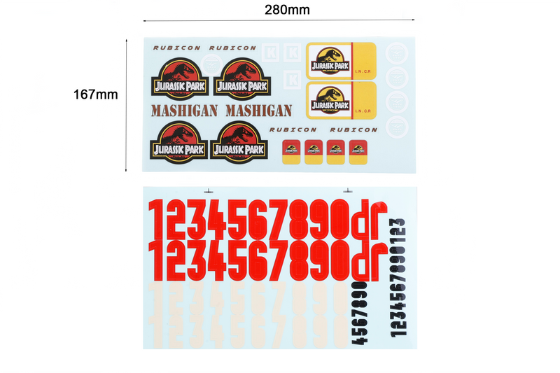 Dinofari Plastic Stickers For 1/10 Cars