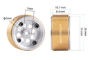 BATRAZZI Aluminum 0.7" Orbital Beadlock Wheels for Axial SCX30 (4pcs)