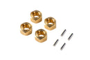 BATRAZZI Brass 7mm Wheel Hex Hub Adapter for FMS FCX18 II