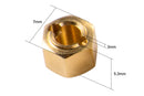 BATRAZZI Brass 7mm Wheel Hex Hub Adapter for FMS FCX18 II